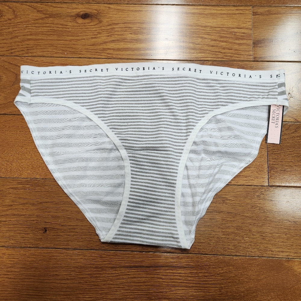 Victoria's Secret Gray Striped Panties